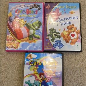 3 care bear dvds in great condition